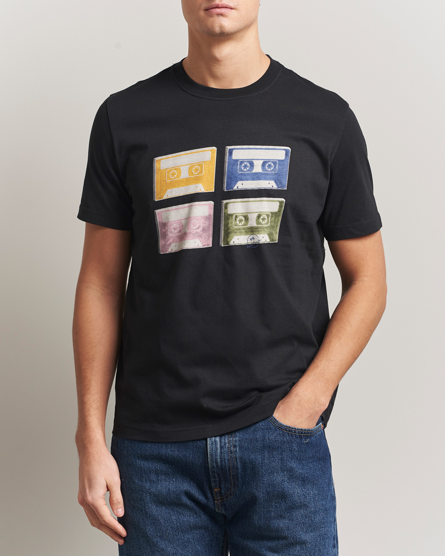 Homme | T-shirts | PS Paul Smith | Tapes Printed T-Shirt Black