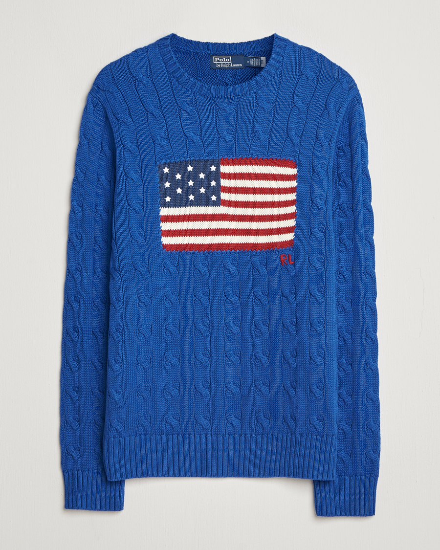 Homme | Pulls Et Tricots | Polo Ralph Lauren | Cotton Cable Flag Sweater Sapphire Star
