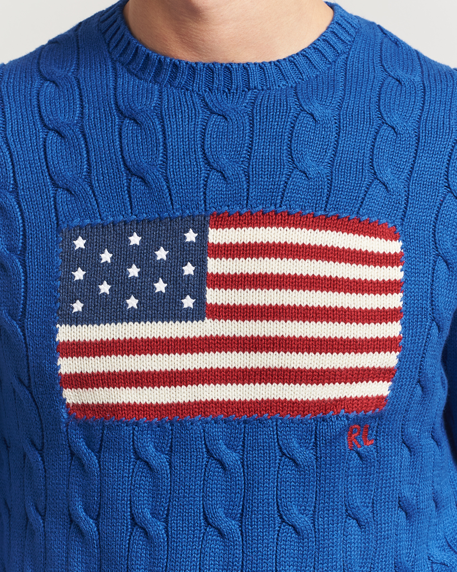 Homme | Pulls Et Tricots | Polo Ralph Lauren | Cotton Cable Flag Sweater Sapphire Star