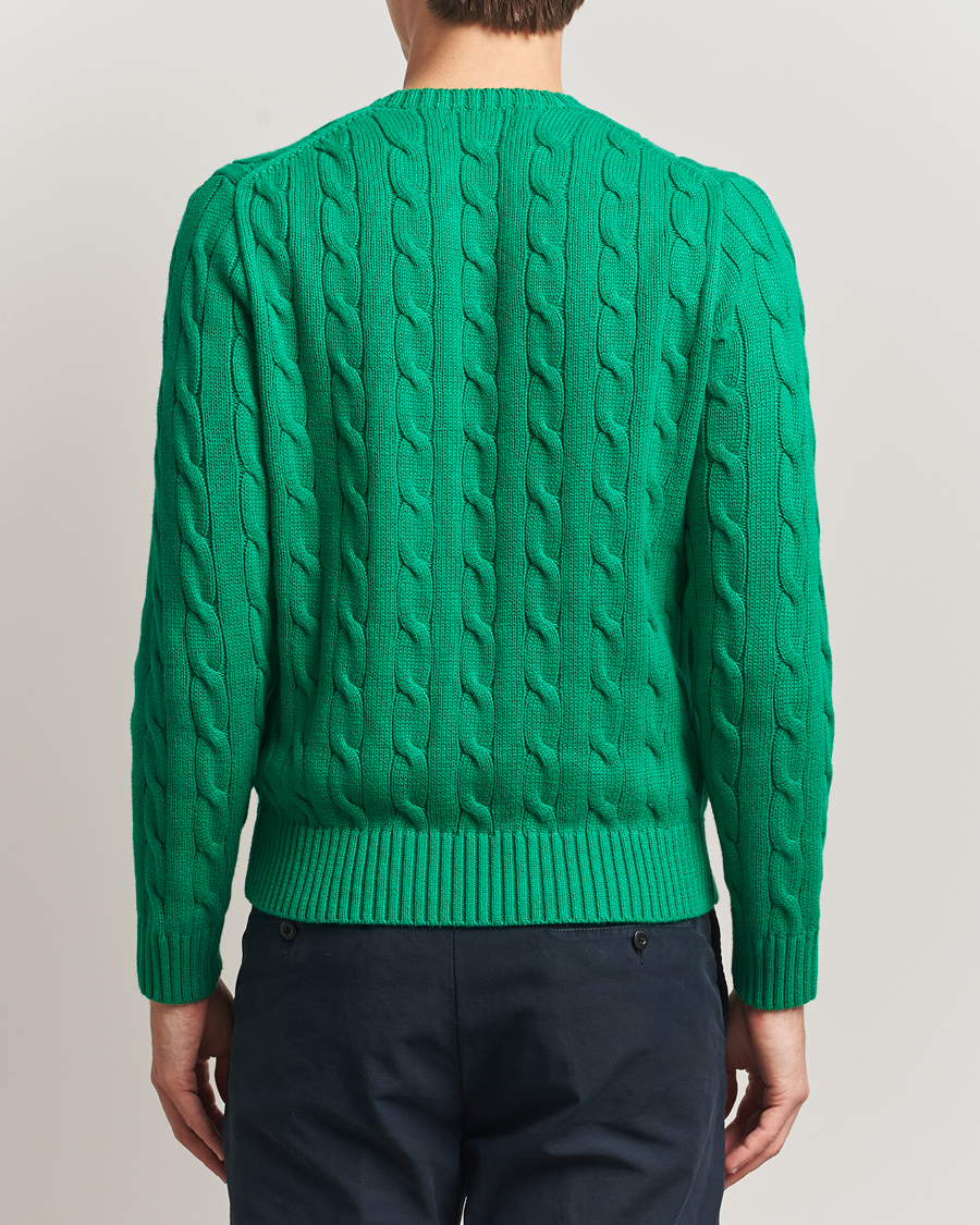 Homme | Pulls Et Tricots | Polo Ralph Lauren | Cotton Cable Flag Sweater Billiard Green
