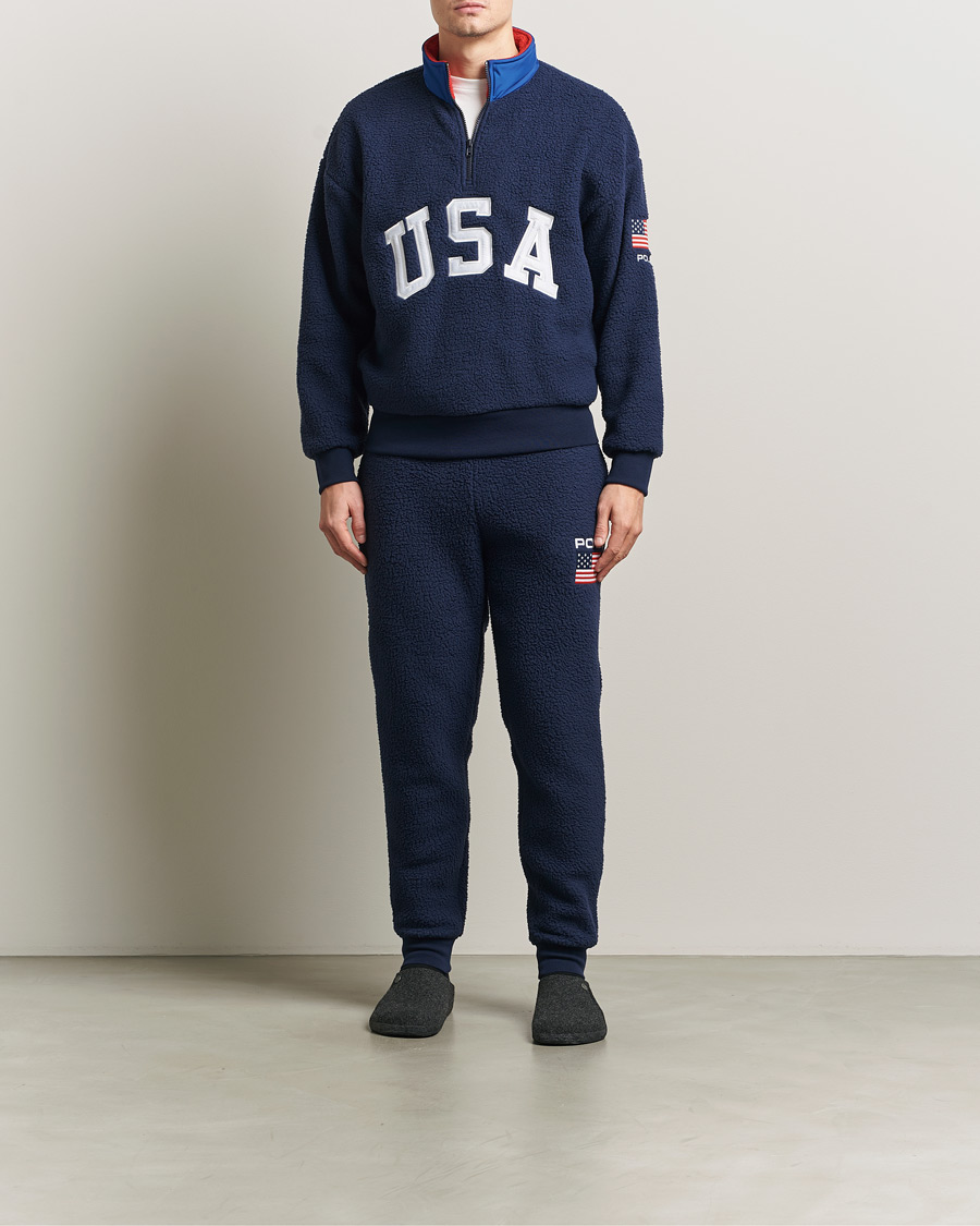 Polo Ralph Lauren Polar Half Zip USA Fleece Refined Navy - Acheter
