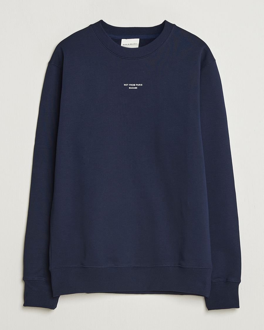 Homme | Pulls Et Tricots | Drôle de Monsieur | Classic Slogan Sweatshirt Navy