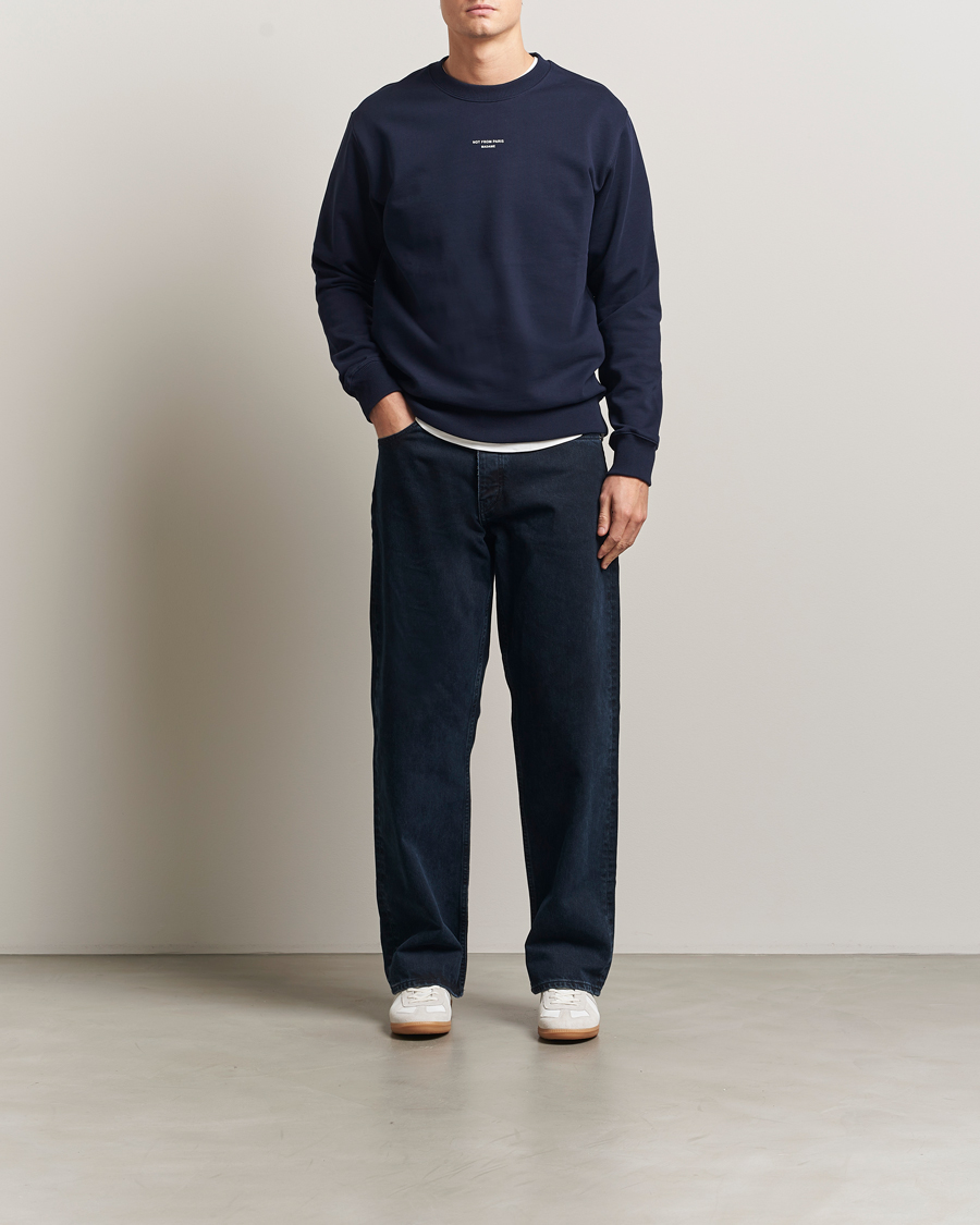 Homme | Pulls Et Tricots | Drôle de Monsieur | Classic Slogan Sweatshirt Navy