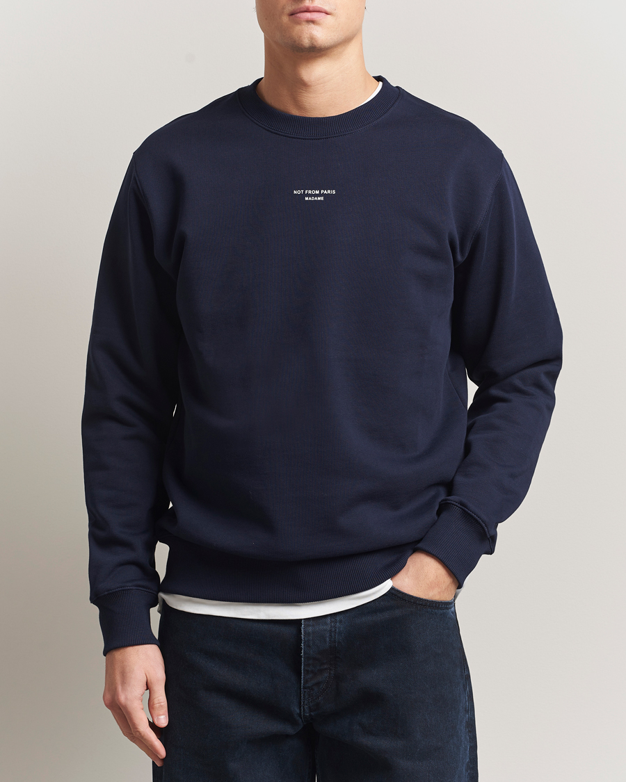 Homme | Pulls Et Tricots | Drôle de Monsieur | Classic Slogan Sweatshirt Navy