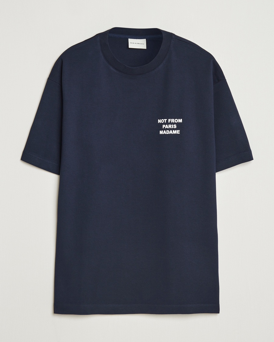 Homme | T-shirts | Drôle de Monsieur | Slogan T-Shirt Navy