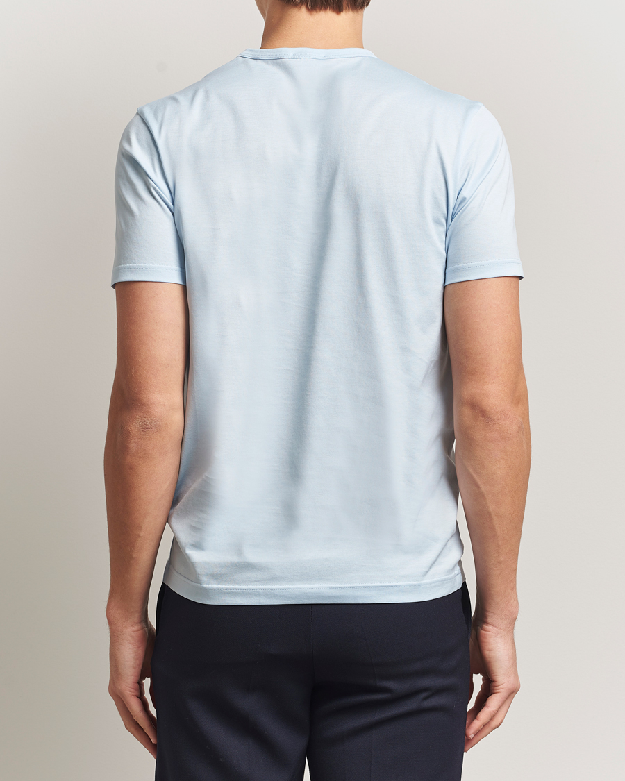 Homme | T-shirts | Sunspel | Crew Neck Q82 Cotton T-Shirt Frost Blue