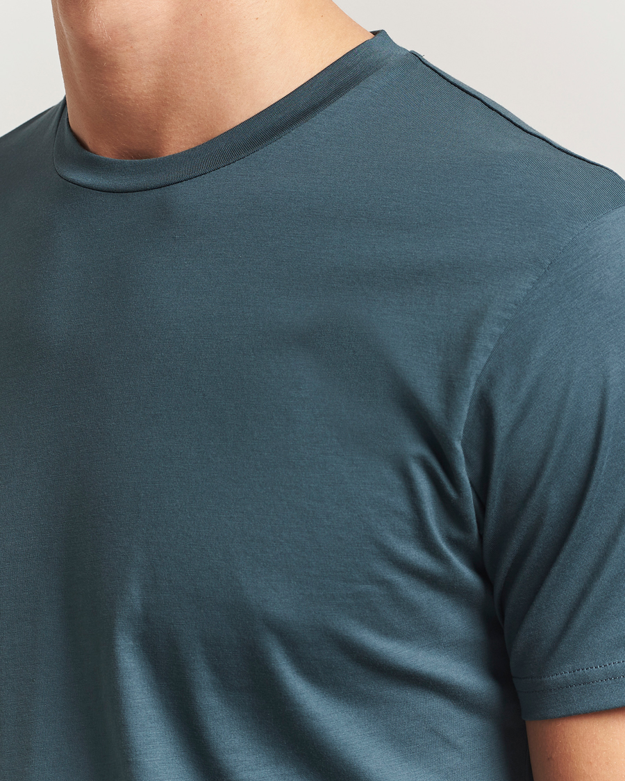 Homme | T-shirts | Sunspel | Riviera Midweight T-Shirt Dark Petrol