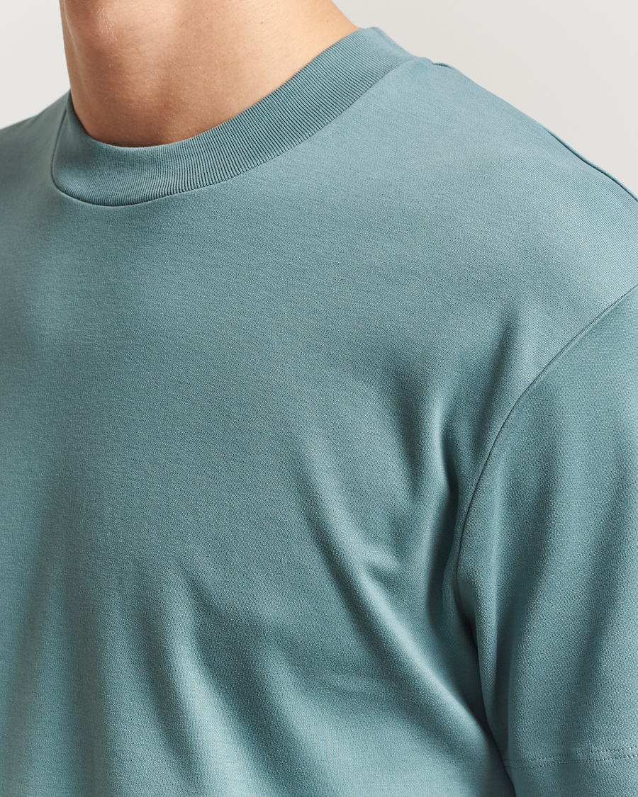 Homme | T-shirts | Sunspel | Heavy Weight Supima Cotton T-Shirt Steel Green