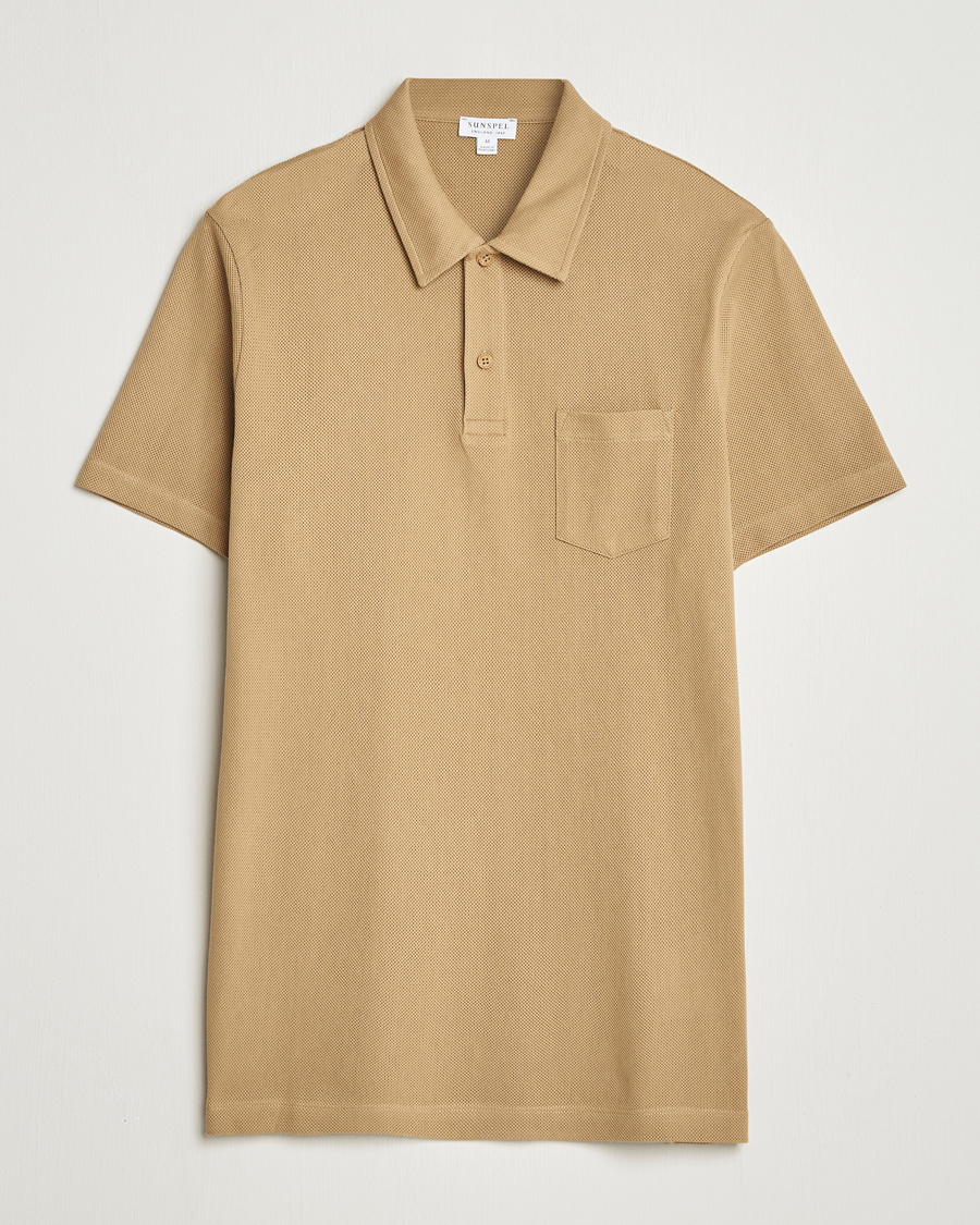 Homme | Polos | Sunspel | Riviera Polo Shirt Tan