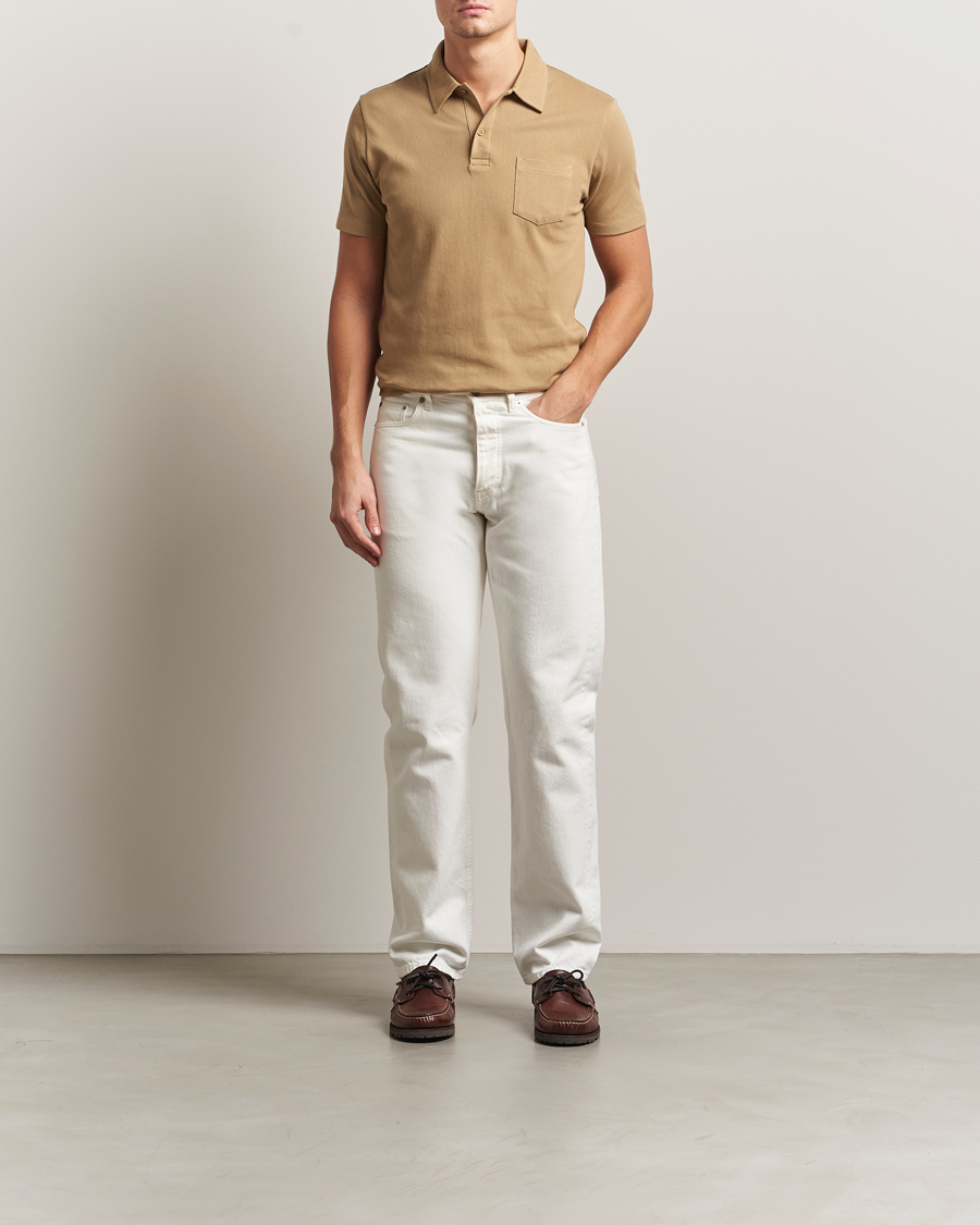 Homme | Polos | Sunspel | Riviera Polo Shirt Tan