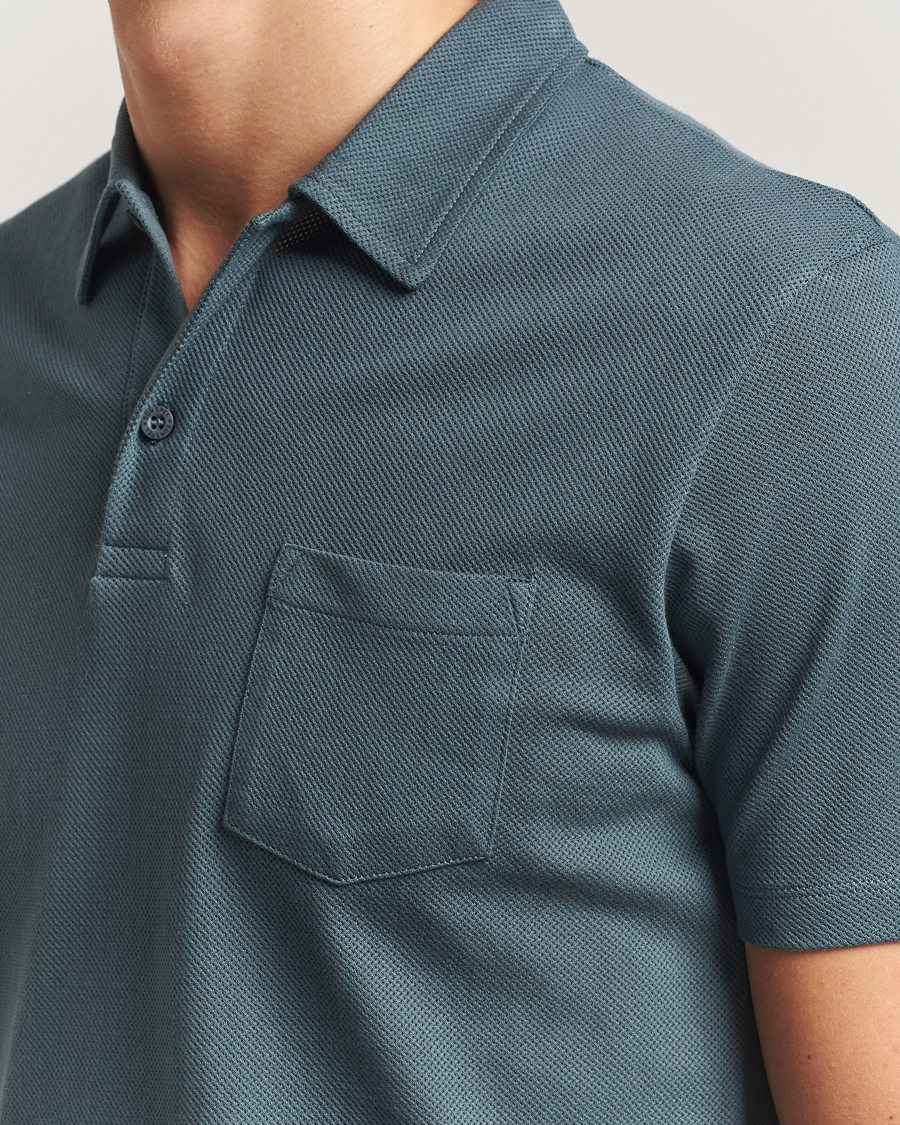 Homme | Polos | Sunspel | Riviera Polo Shirt Dark Petrol