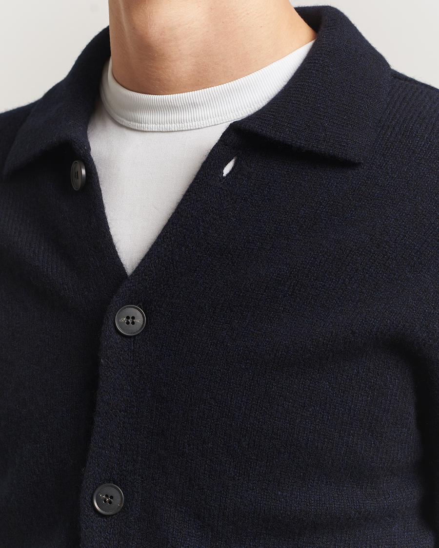 Homme | Pulls Et Tricots | Sunspel | Lambswool Cardigan Dark Navy