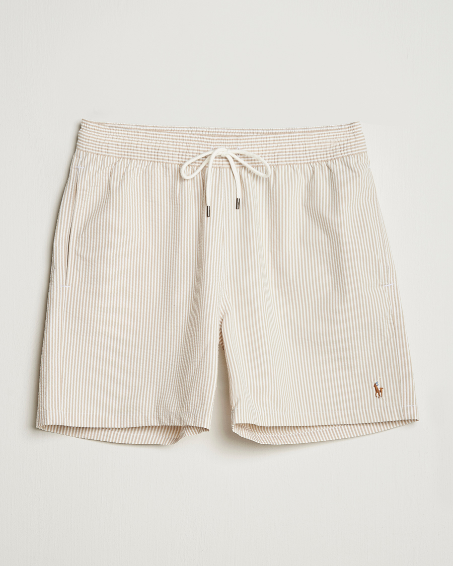 Homme | Maillots De Bain | Polo Ralph Lauren | Traveler Mid Trunk Seersucker Beige