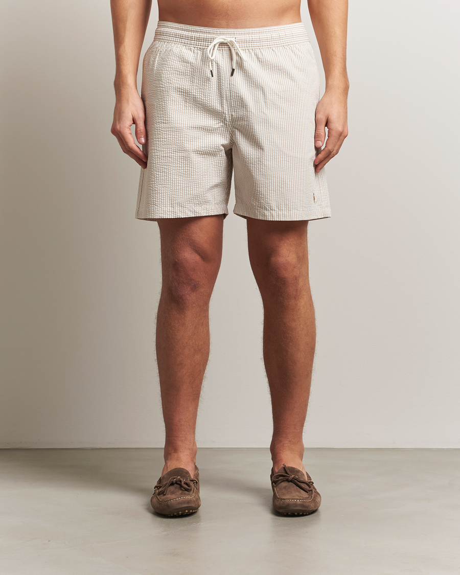 Homme | Maillots De Bain | Polo Ralph Lauren | Traveler Mid Trunk Seersucker Coastal Beige