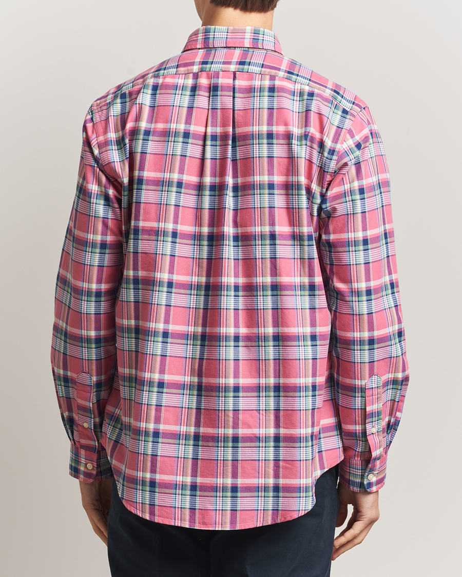 Homme | Chemises | Polo Ralph Lauren | Custom Fit Oxford Checked Shirt Pink/Blue