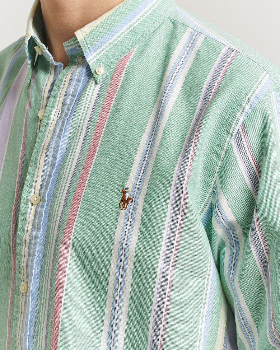 Homme | Chemises | Polo Ralph Lauren | Custom Fit Oxford Checked Shirt Green/Purple