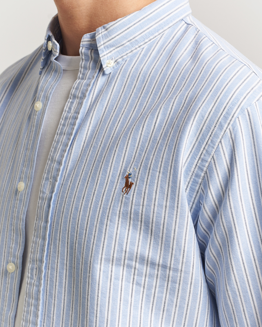 Homme | Chemises | Polo Ralph Lauren | Slim Fit Oxford Striped Shirt Light Blue/White