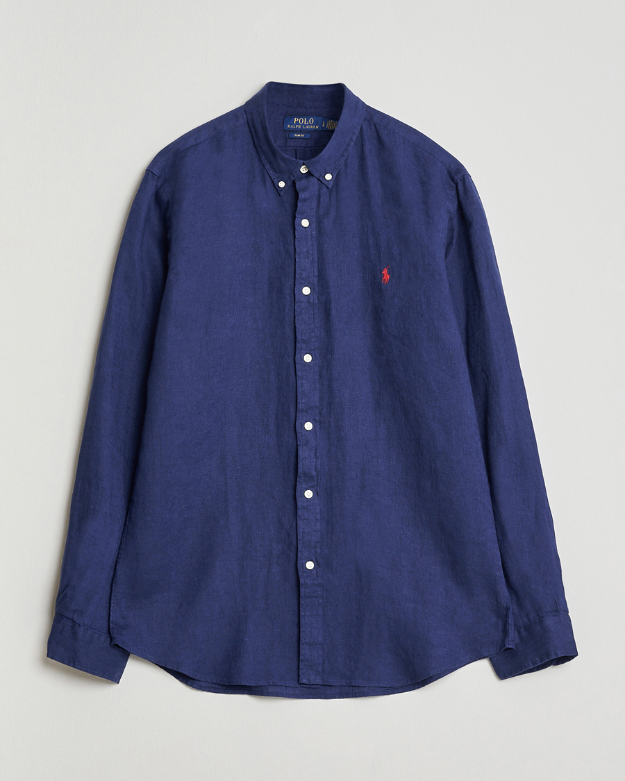 Homme | Chemises | Polo Ralph Lauren | Slim Fit Linen Shirt Navy