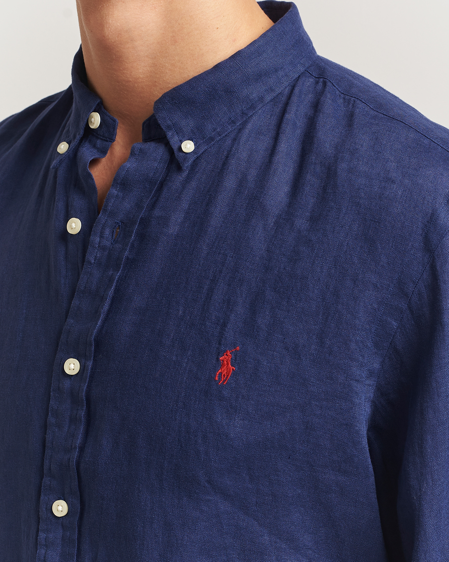 Homme | Chemises | Polo Ralph Lauren | Slim Fit Linen Shirt Navy