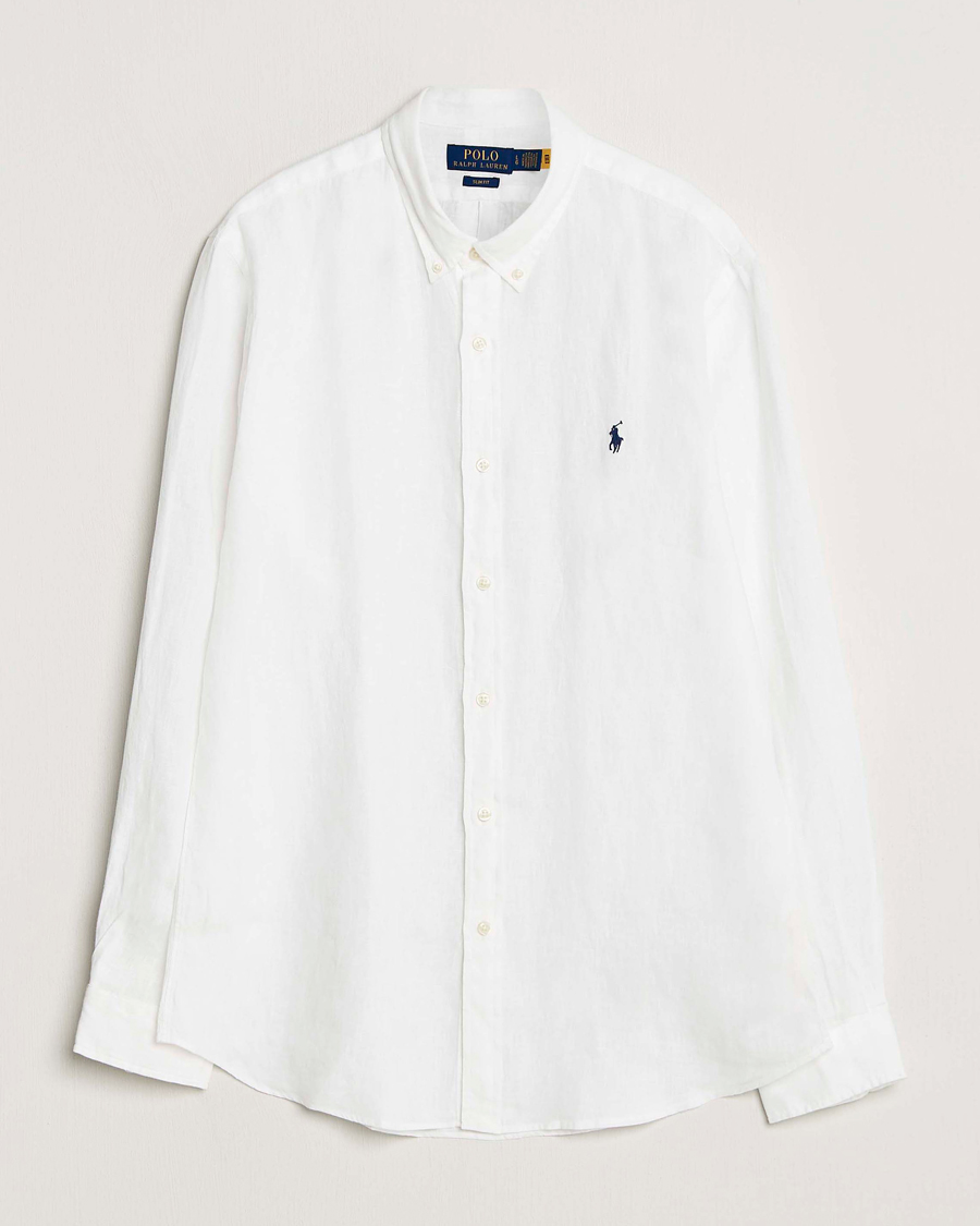 Homme | Chemises | Polo Ralph Lauren | Slim Fit Linen Shirt White