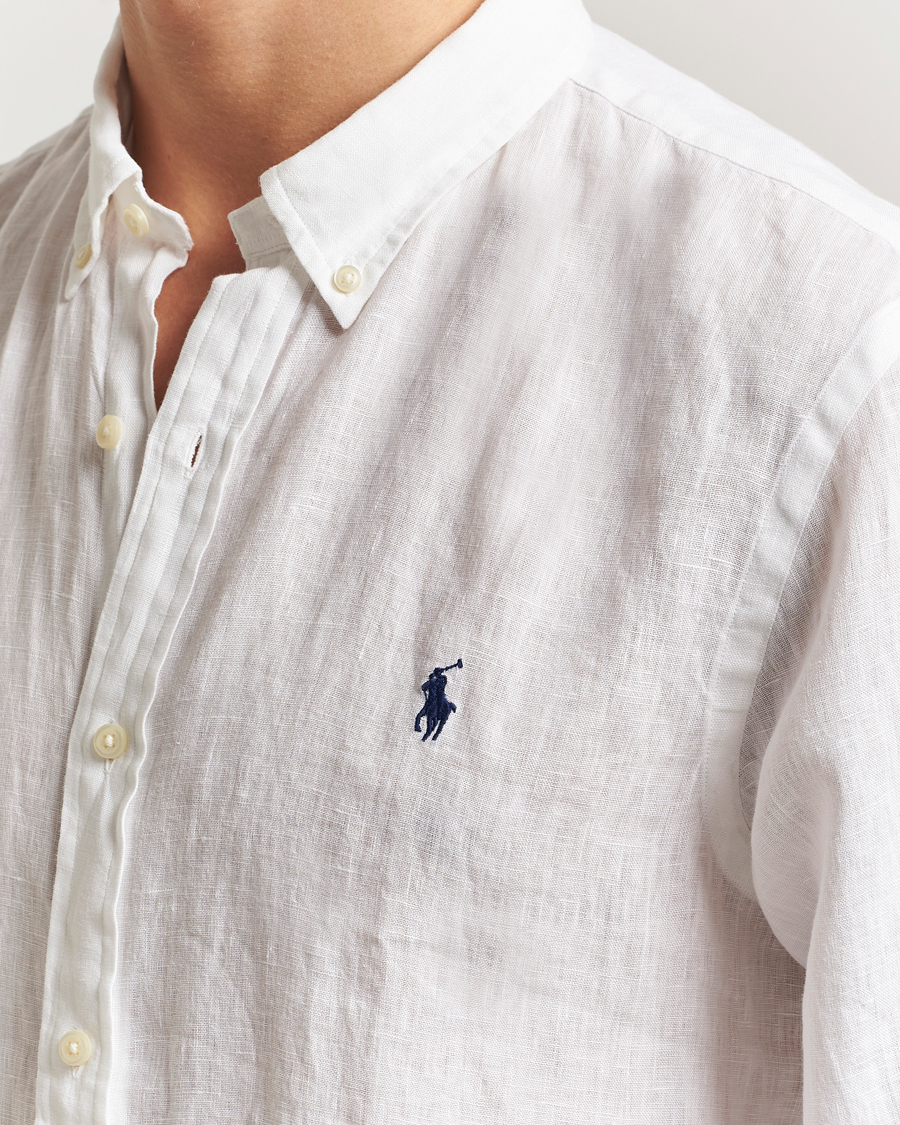 Homme | Chemises | Polo Ralph Lauren | Slim Fit Linen Shirt White
