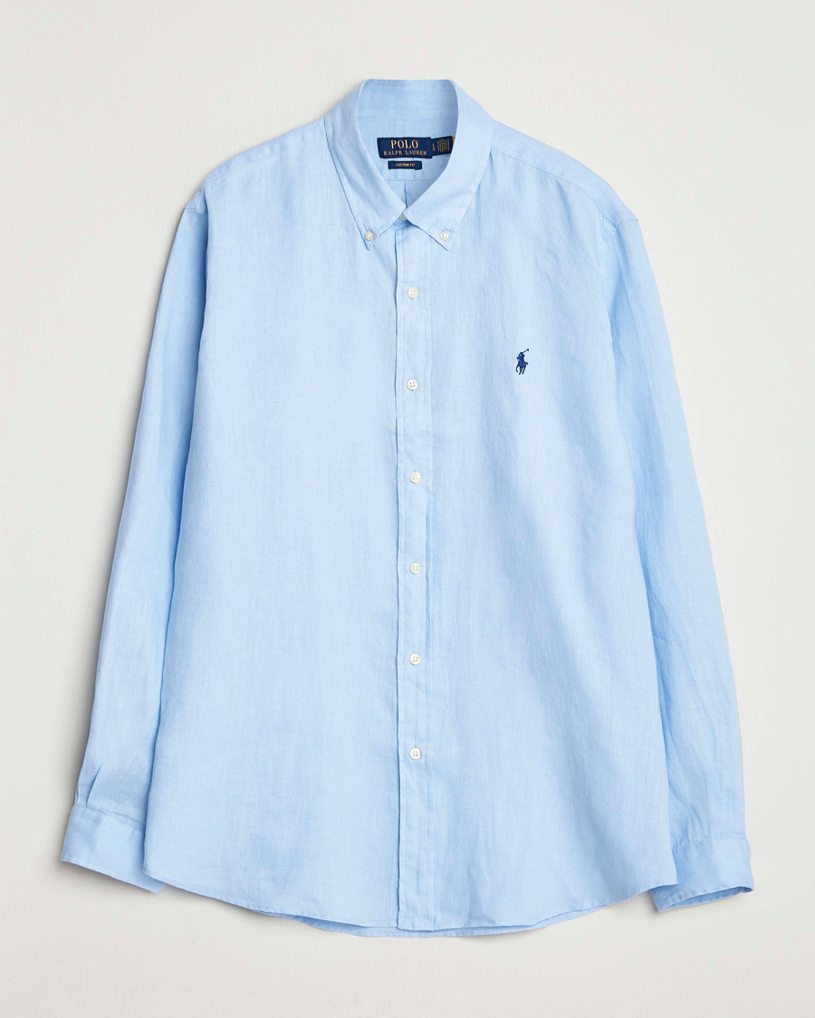 Homme | Chemises | Polo Ralph Lauren | Custom Fit Linen Shirt Office Blue