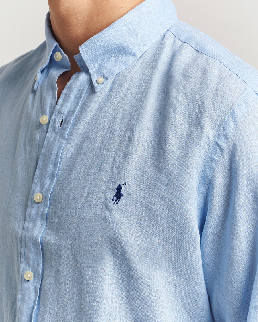 Homme | Chemises | Polo Ralph Lauren | Custom Fit Linen Shirt Office Blue
