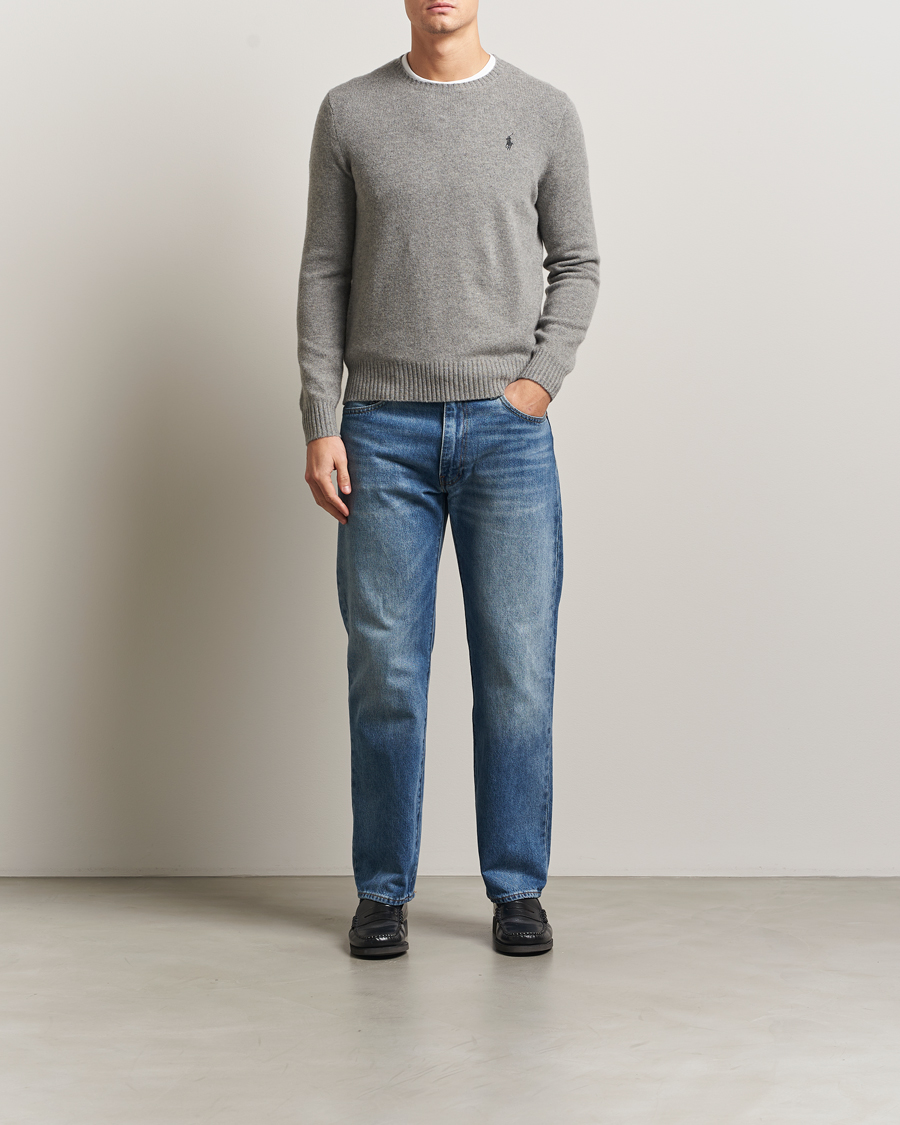 Homme | Pulls Et Tricots | Polo Ralph Lauren | Wool/Cashmere Crew Neck Fawn Grey Heather