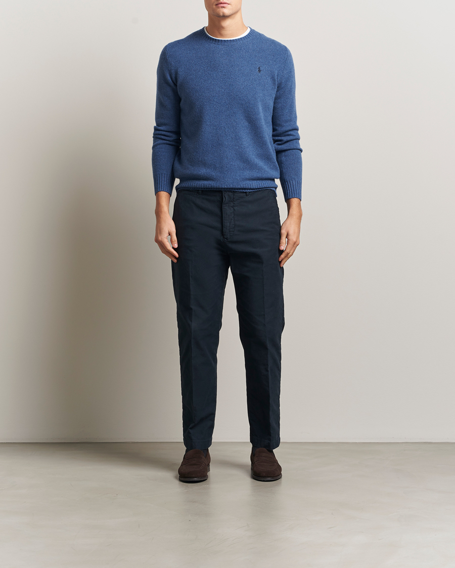 Homme | Pulls Et Tricots | Polo Ralph Lauren | Wool/Cashmere Crew Neck Seasalt Blue Heather