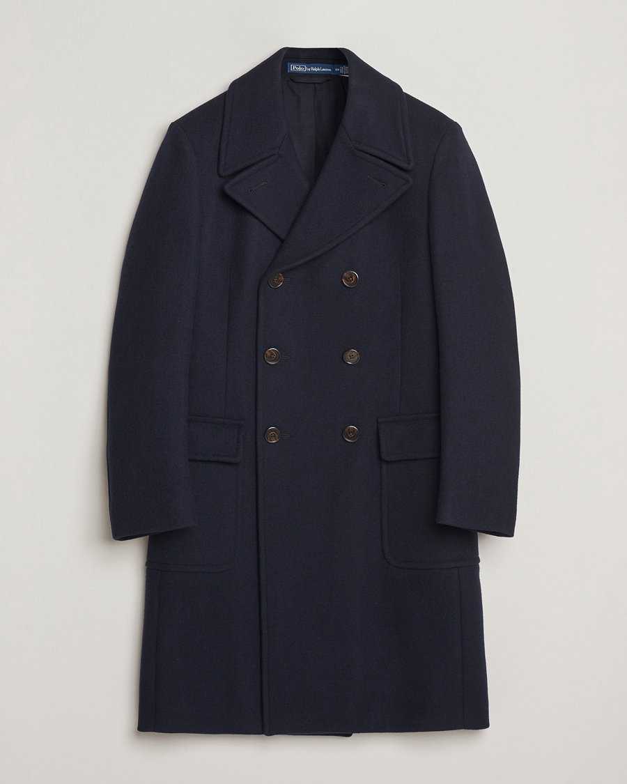 Homme | Manteaux Et Vestes | Polo Ralph Lauren | Double Breasted Top Wool Coat Navy