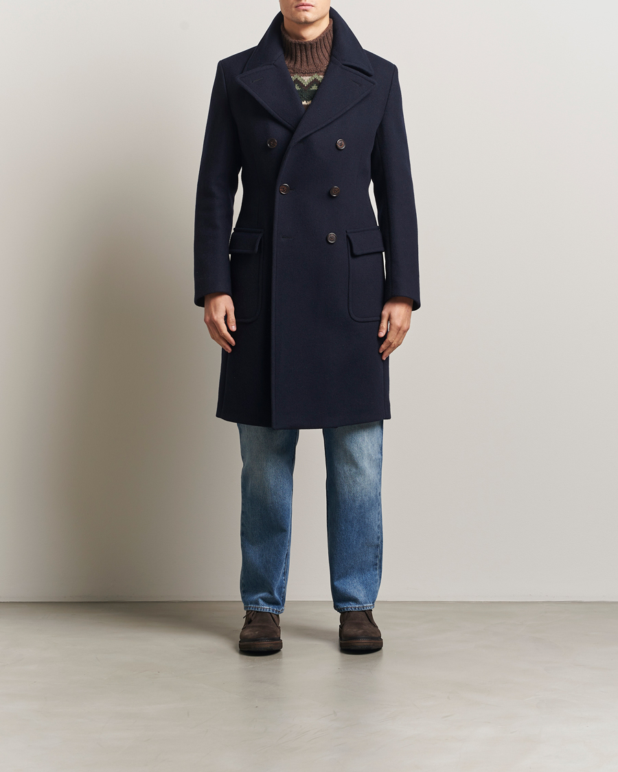 Homme | Manteaux Et Vestes | Polo Ralph Lauren | Double Breasted Top Wool Coat Navy
