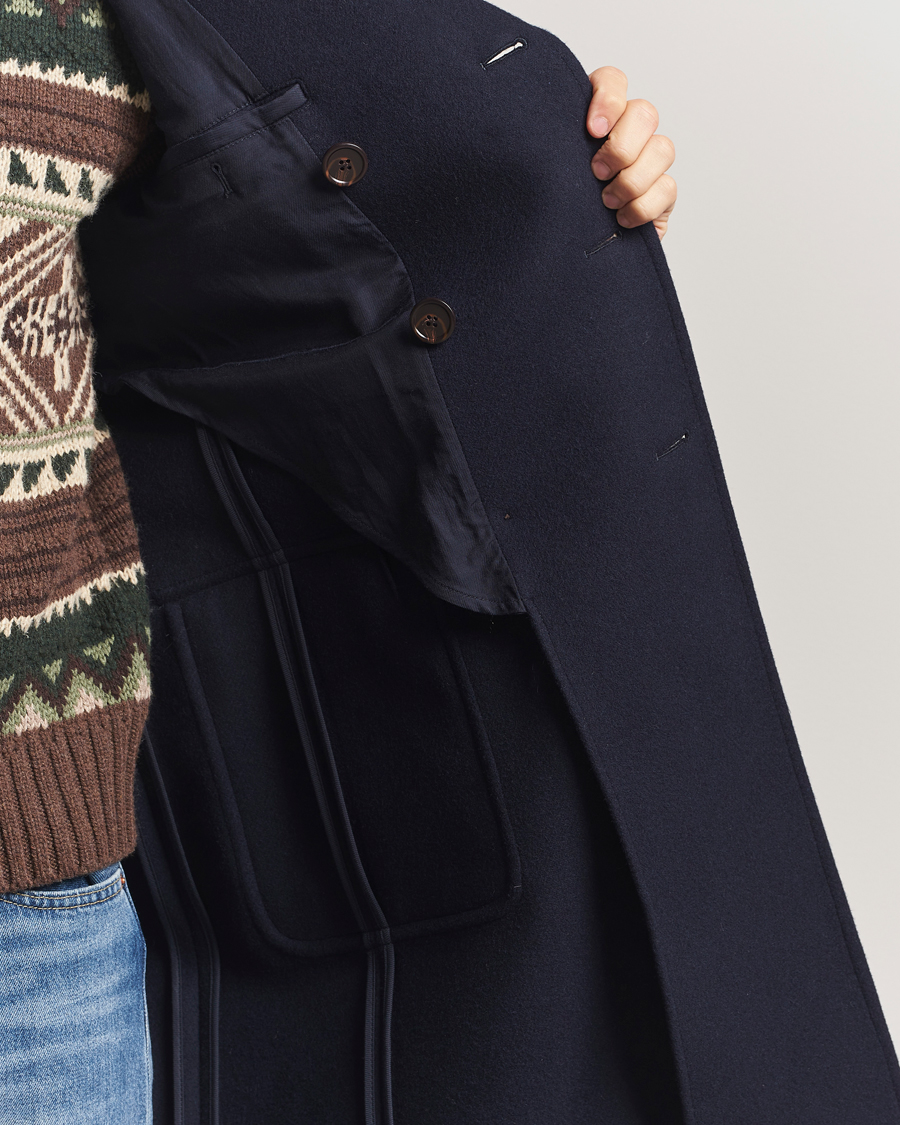 Homme | Manteaux Et Vestes | Polo Ralph Lauren | Double Breasted Top Wool Coat Navy