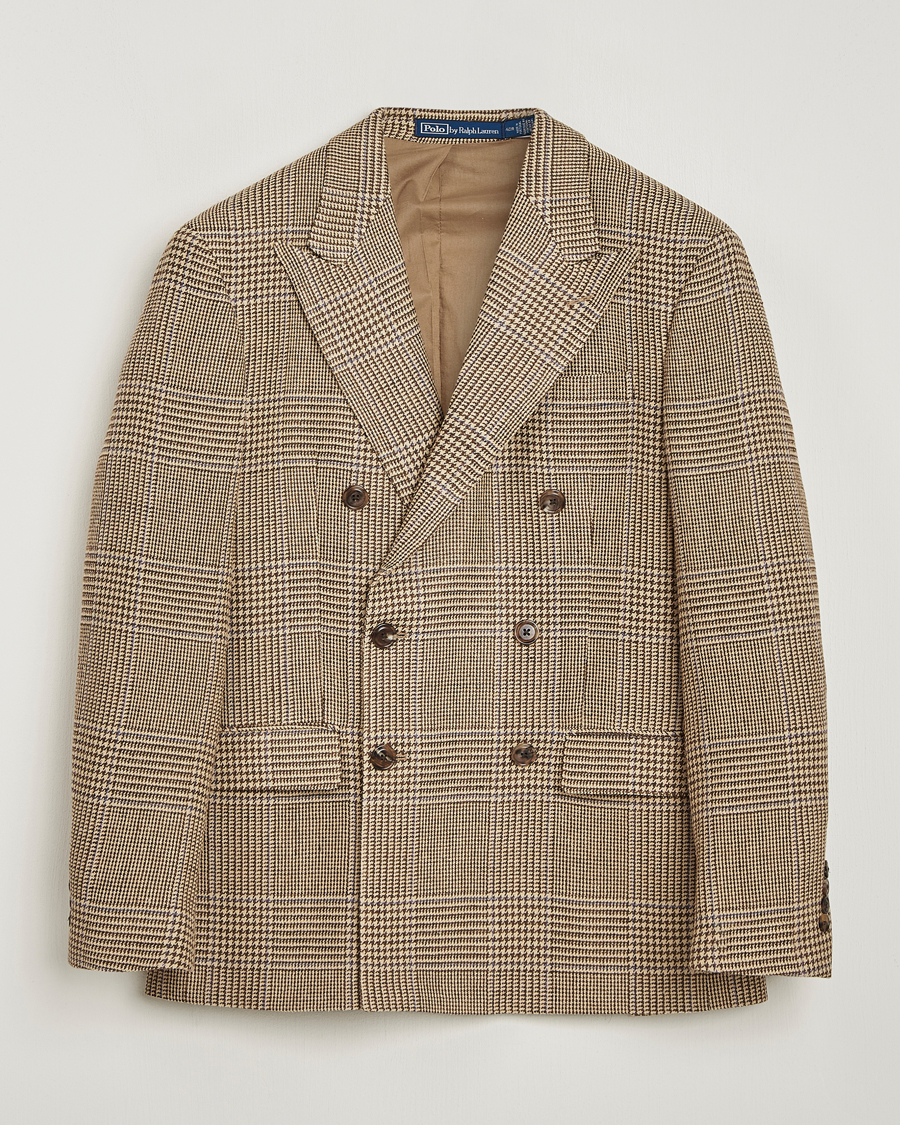 Homme | Blazers | Polo Ralph Lauren | DB Wool Prince of Wales Blazer Sand/Brown