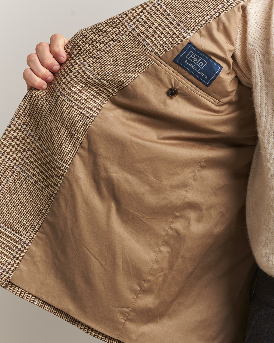 Homme | Blazers | Polo Ralph Lauren | DB Wool Prince of Wales Blazer Sand/Brown