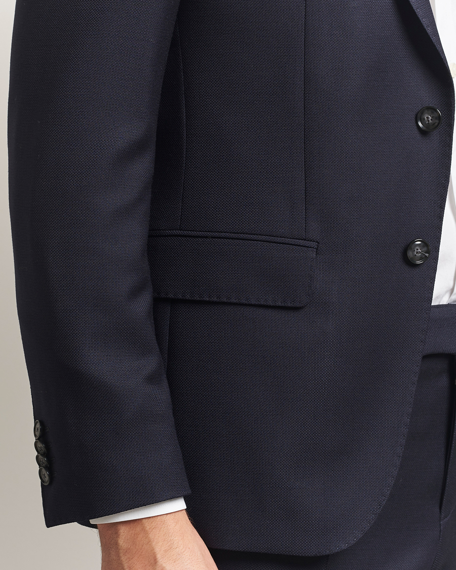 Homme | Costumes | BOSS BLACK | Huge Structured Wool Suit Dark Blue