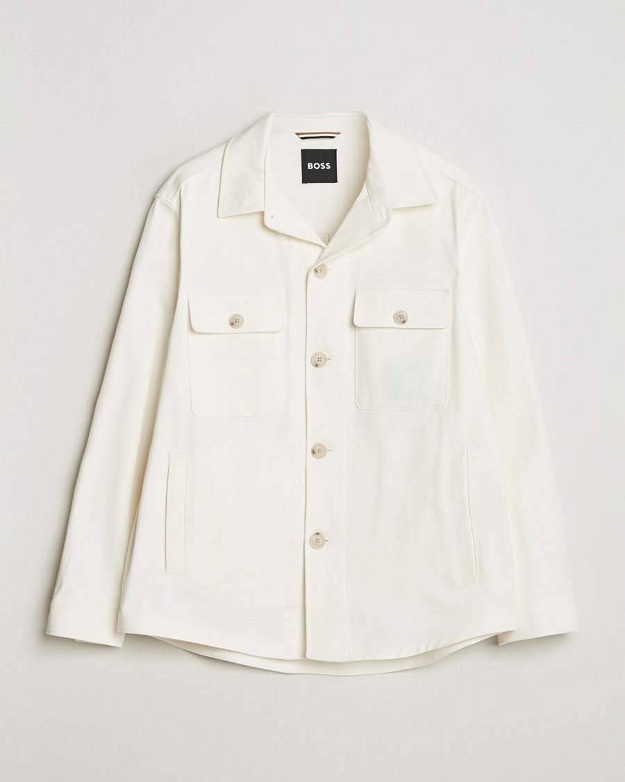 Homme | Chemises | BOSS BLACK | Carper Cotton Twill Overshirt Natural