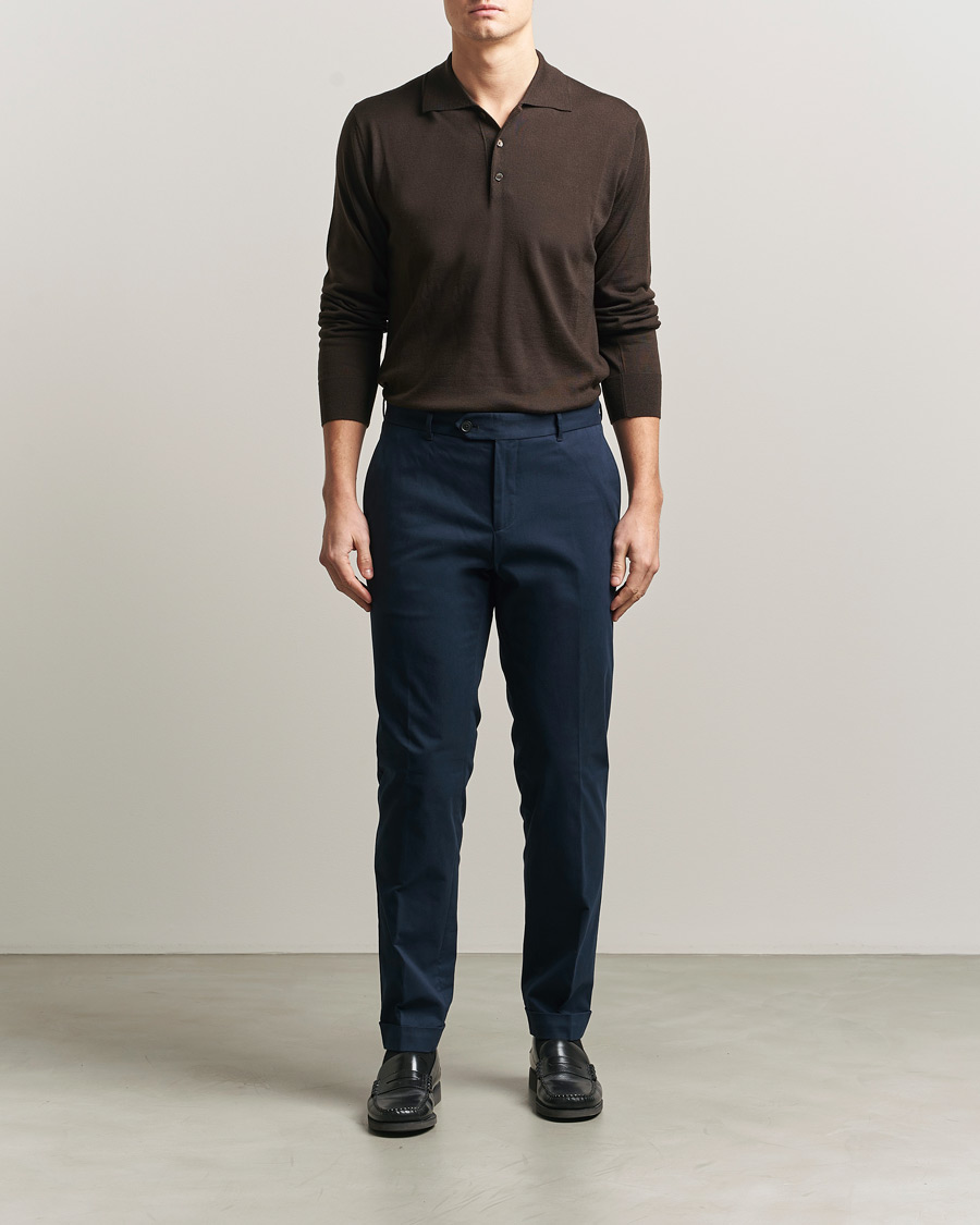 Homme | Pantalons | BOSS BLACK | Genius Cotton Trousers Dark Blue