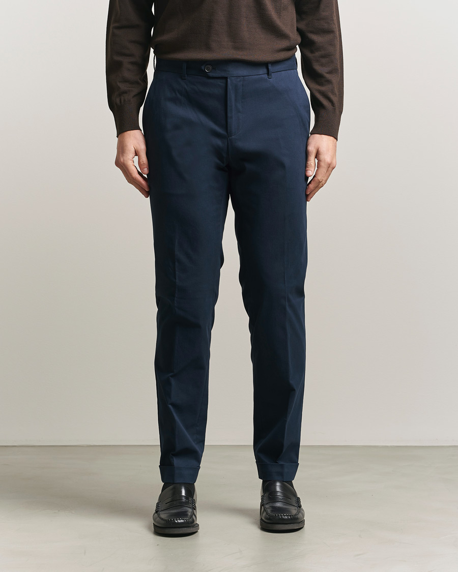 Homme | Pantalons | BOSS BLACK | Genius Cotton Trousers Dark Blue