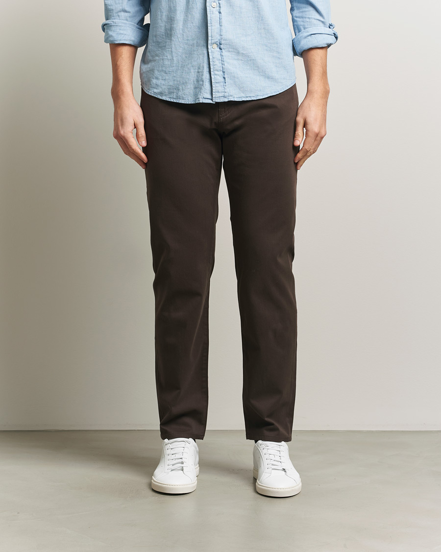 Homme | Pantalons | BOSS BLACK | Re.Maine Cotton 5-Pocket Pants Dark Brown