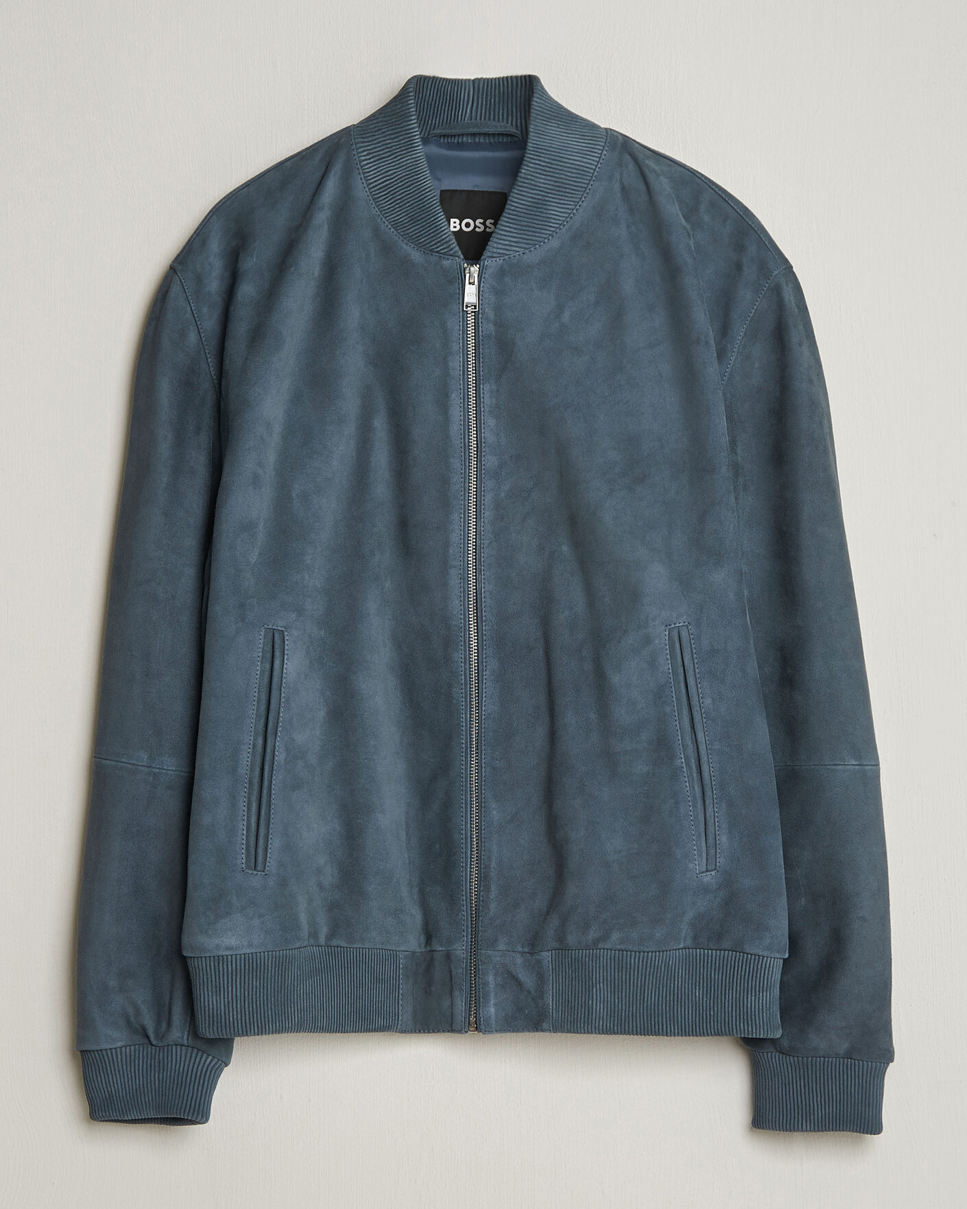 Homme | Manteaux Et Vestes | BOSS BLACK | Muller Suede Jacket Open Blue