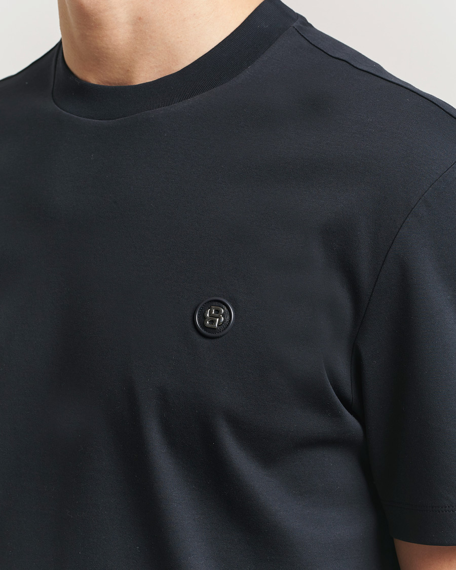 Homme | T-shirts | BOSS BLACK | Taut Regular Fit T-Shirt Dark Blue