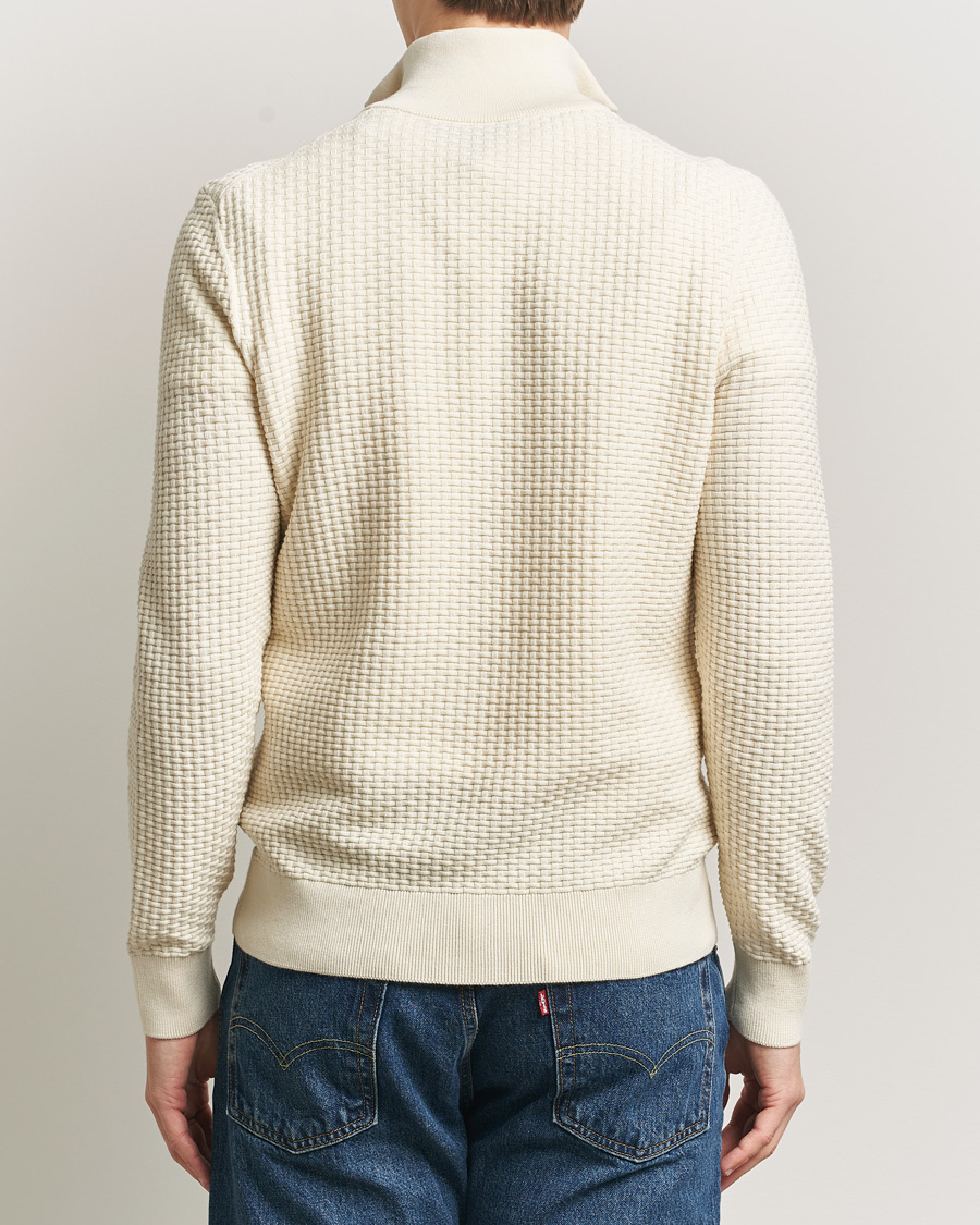 Homme | Pulls Et Tricots | BOSS BLACK | Ulicio Structured Knitted Half Zip Open White