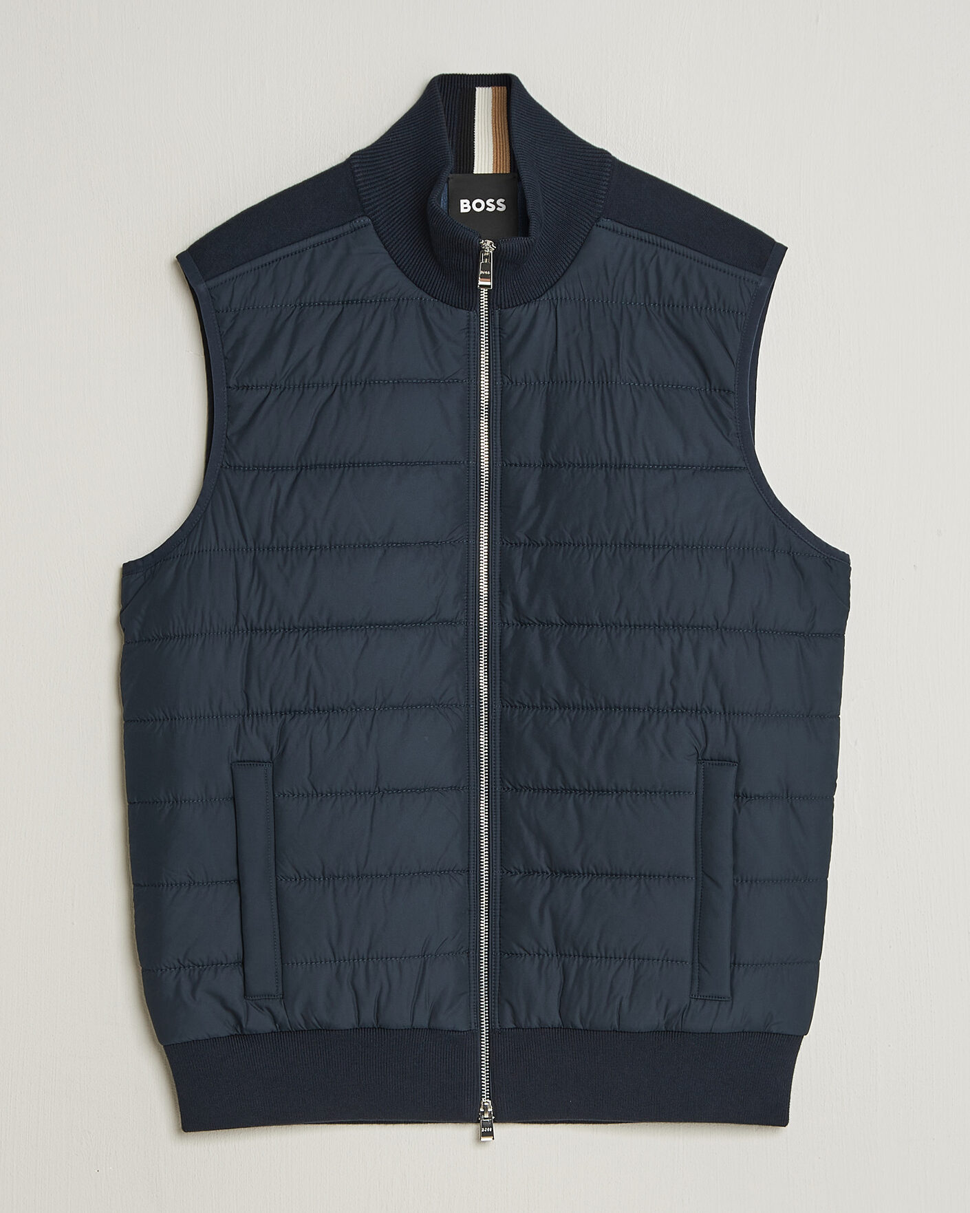 Homme | Gilets | BOSS BLACK | Urwin Cotton/Wool Vest Dark Blue