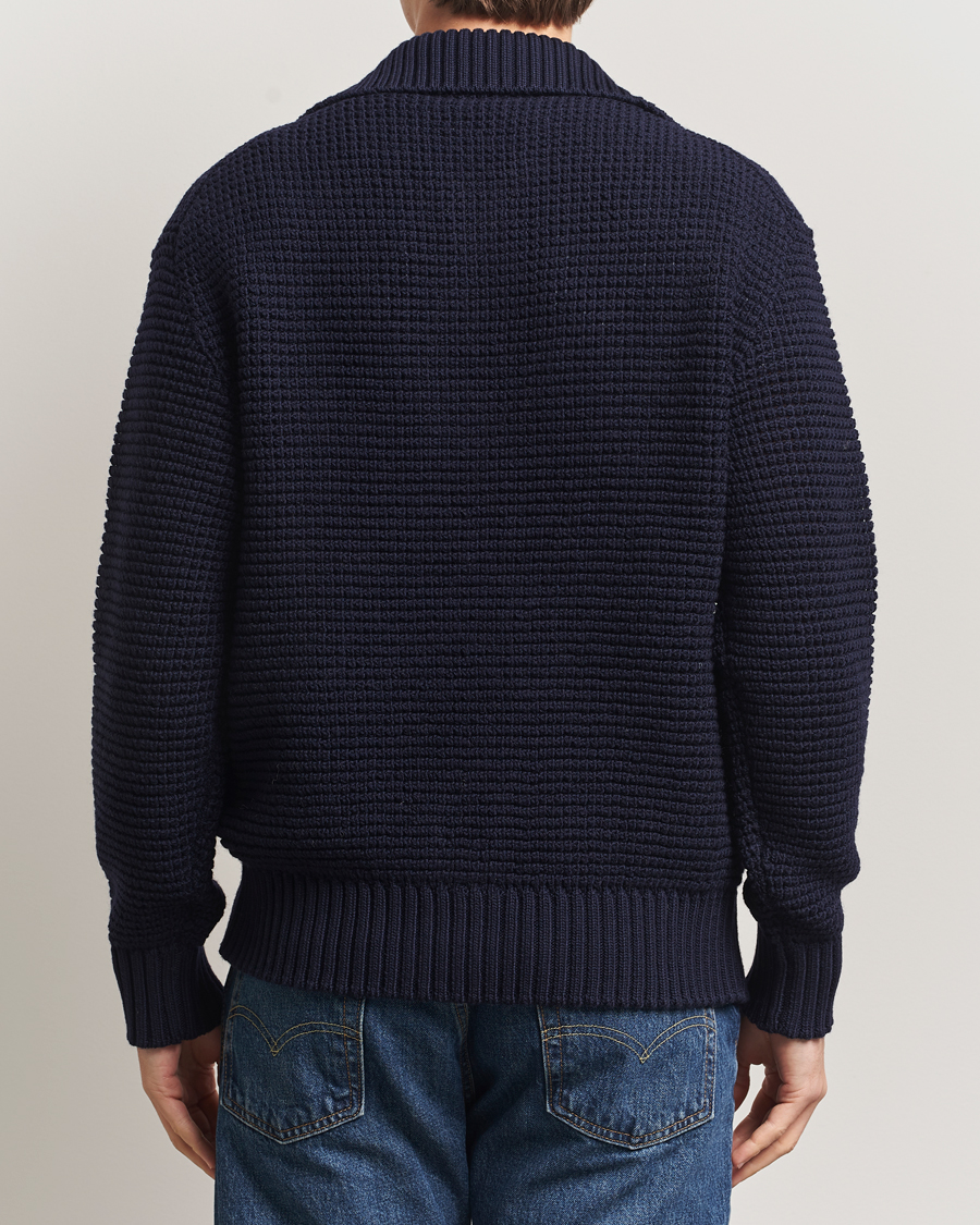 Homme | Pulls Et Tricots | BOSS BLACK | Ulivi Heavy Knitted Cardigan Dark Blue