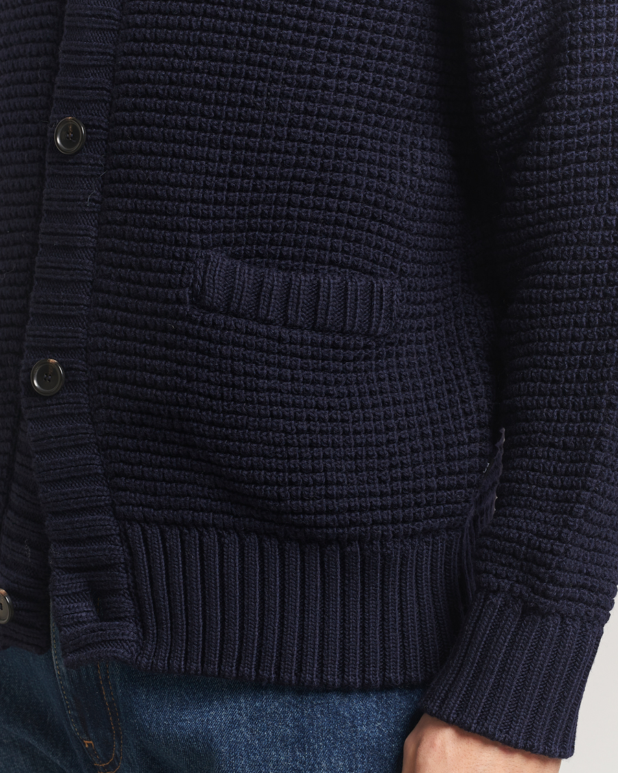 Homme | Pulls Et Tricots | BOSS BLACK | Ulivi Heavy Knitted Cardigan Dark Blue