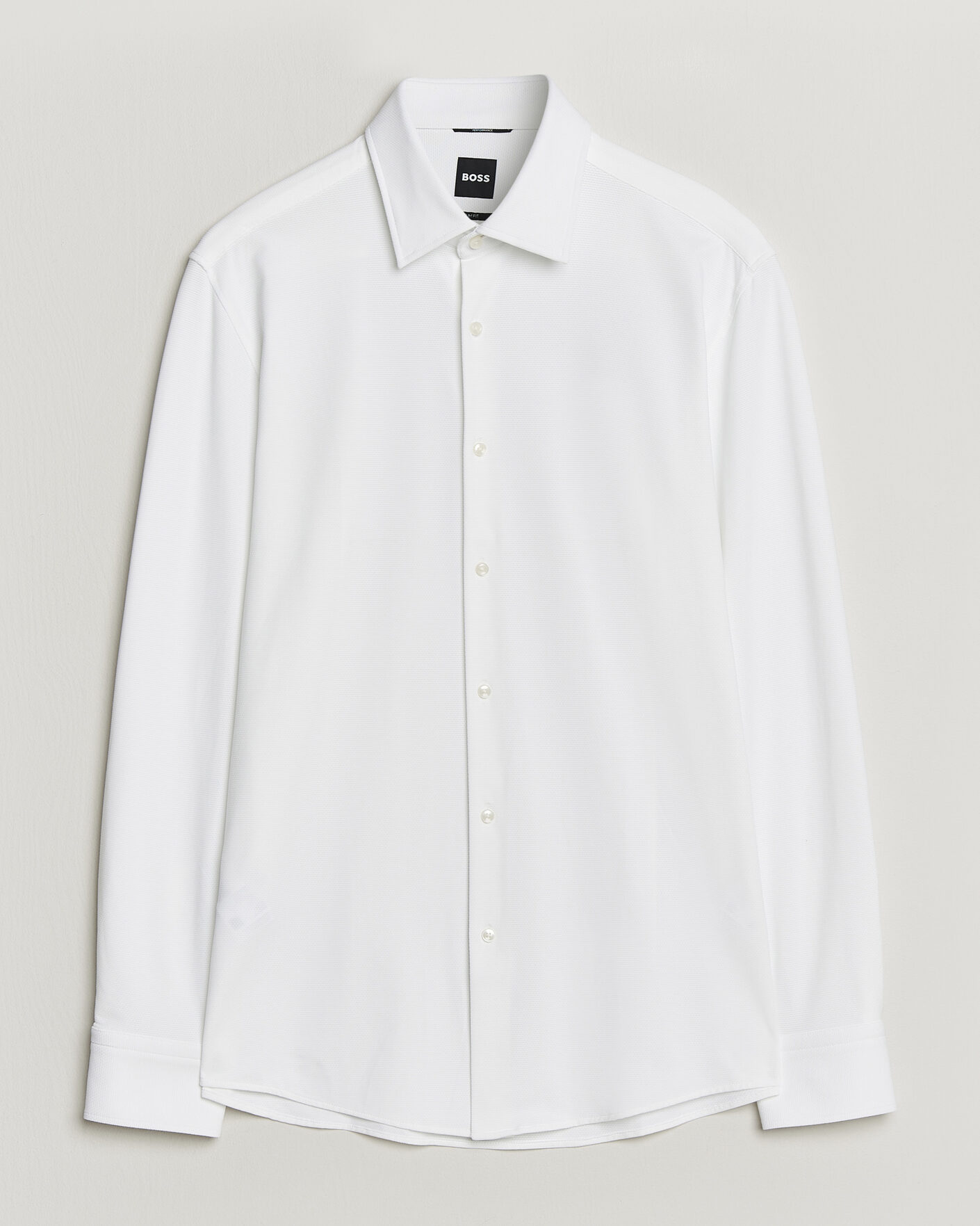 Homme | Chemises | BOSS BLACK | Hank Structured Jersey Shirt White