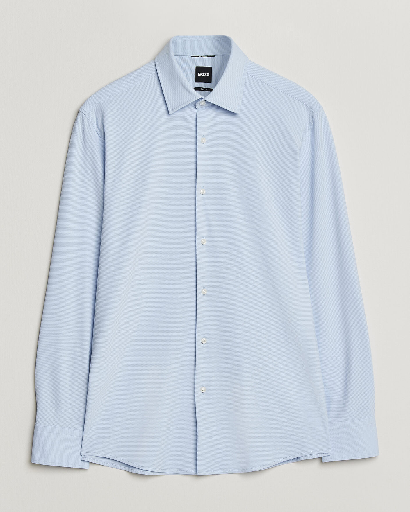 Homme | Chemises | BOSS BLACK | Hank Structured Jersey Shirt Light Blue