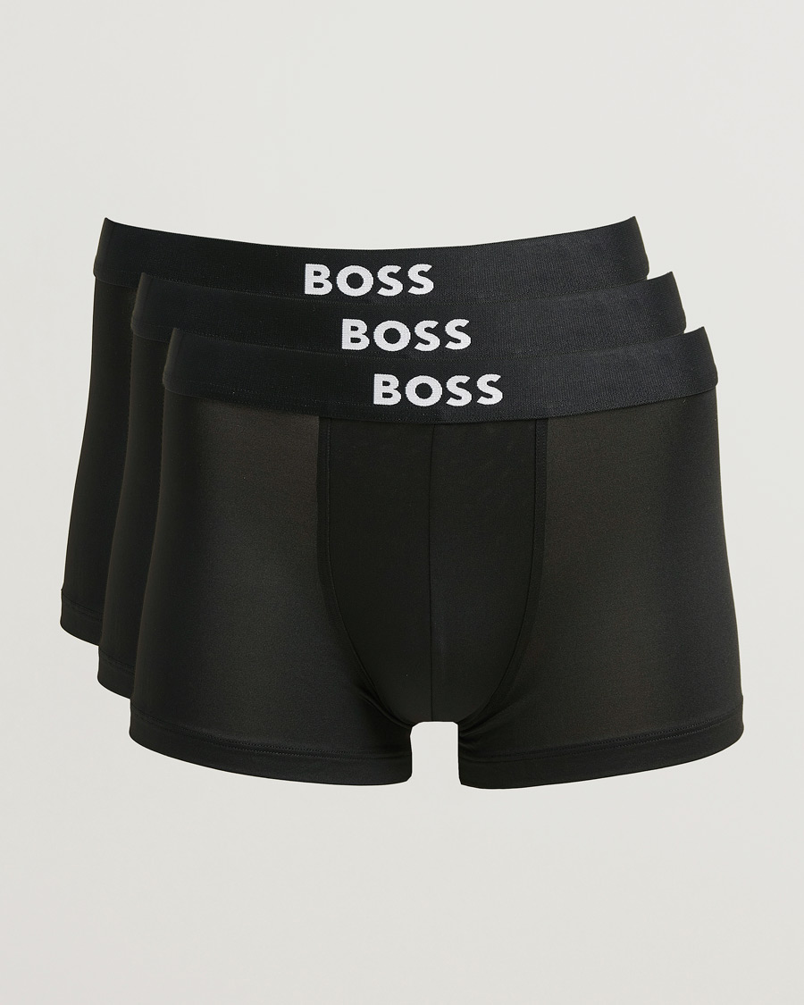 Homme | Sous-Vêtements Et Chaussettes | BOSS BLACK | 3-Pack Microfibre Trunk Black