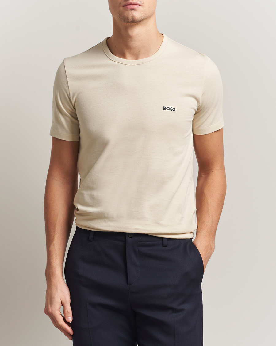 Homme | T-shirts | BOSS BLACK | 3-Pack Crew Neck T-Shirt Beige/Navy/Black