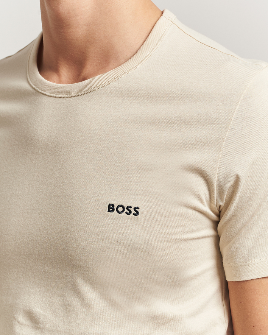 Homme | T-shirts | BOSS BLACK | 3-Pack Crew Neck T-Shirt Beige/Navy/Black